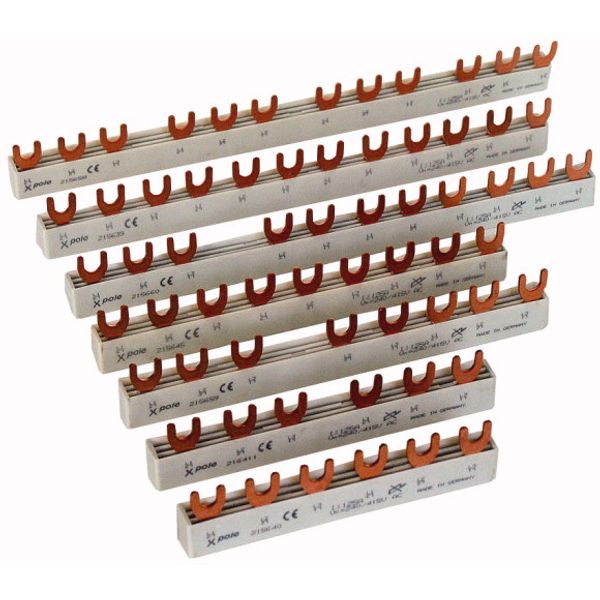 Phase busbar, 4-phases, 10qmm, fork connector, 12SU image 1