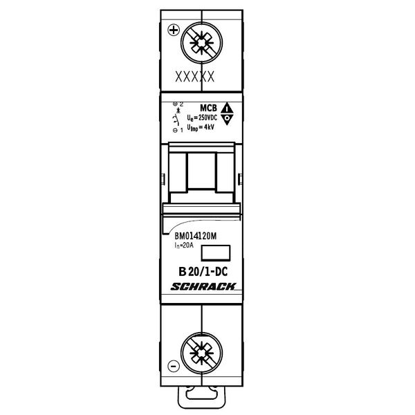 Miniature Circuit Breaker (MCB) DC-B20/1, 40ø C, 10kA image 1