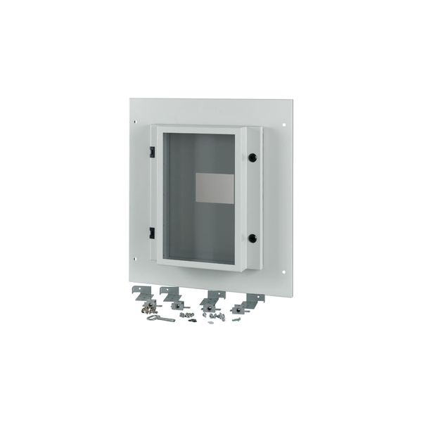 Front plate, NZM4, 4p, fixed with mechanical interlock, W=600mm, IP55, grey image 2