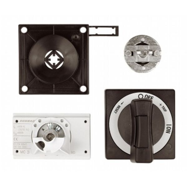 Door Coupling Rotary Handle, lockable, black/grey, MC3 image 1