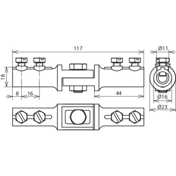 Disconnecting clamp - Austrian standard ZDC for 2 x Rd 7-10mm image 2