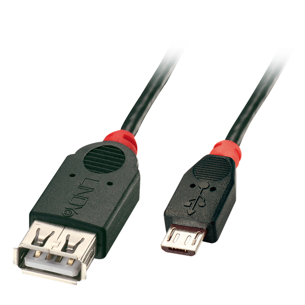 1m USB 2.0 Type Micro-B to A OTG Cable USB Type Micro-B Male to A Female image 1