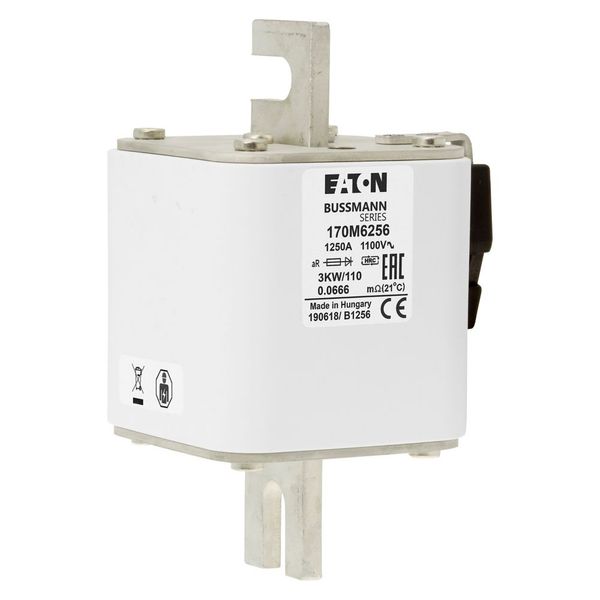 Fuse-link, high speed, 1250 A, AC 1100 V, DIN 3, 74 x 92 x 141 mm, aR, IEC, single indicator image 15