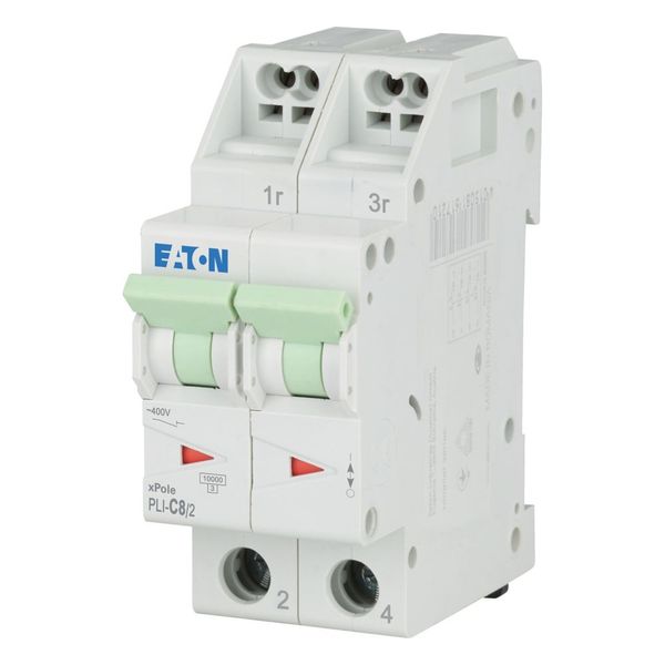 Miniature circuit breaker (MCB) with plug-in terminal, 8 A, 2p, characteristic: C image 2