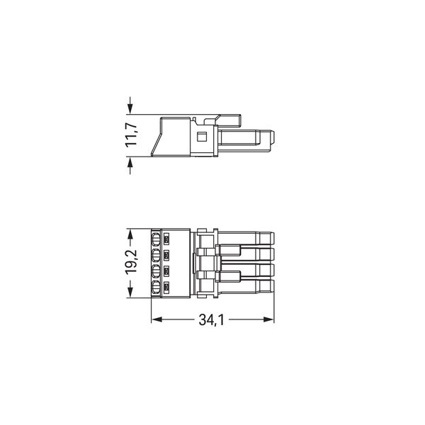 Socket 4-pole Cod. B light green image 5