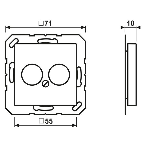 Centre plate f.Hifi socket A562-2AL image 6