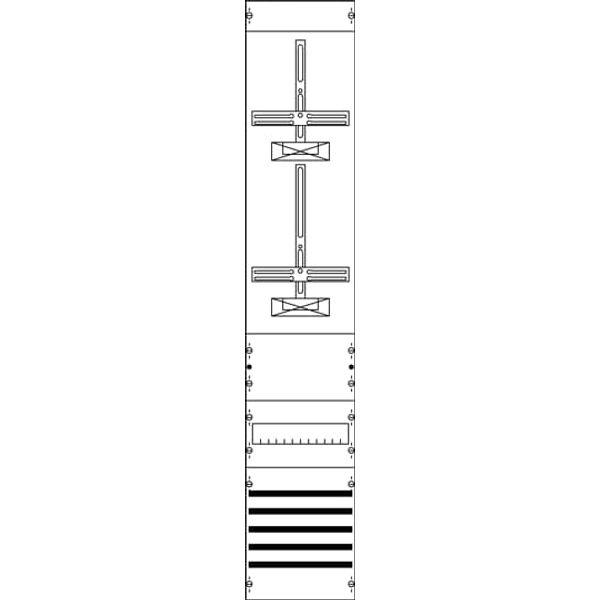 KA487 Meter panel, Field width: 1, Rows: 0, 1350 mm x 250 mm x 160 mm, IP2XC image 5