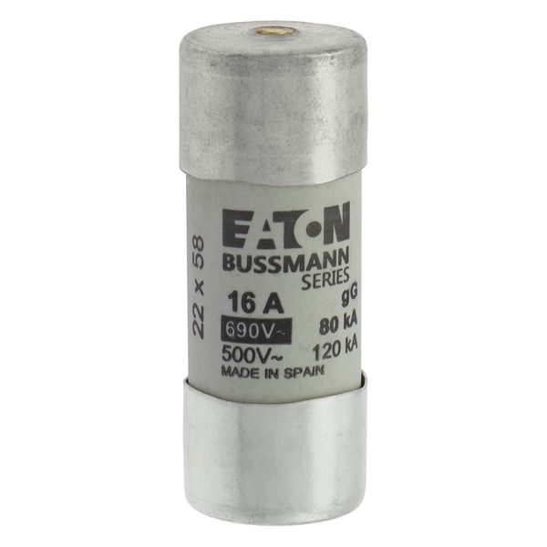 Fuse-link, LV, 16 A, AC 690 V, 22 x 58 mm, gL/gG, IEC, with striker image 19