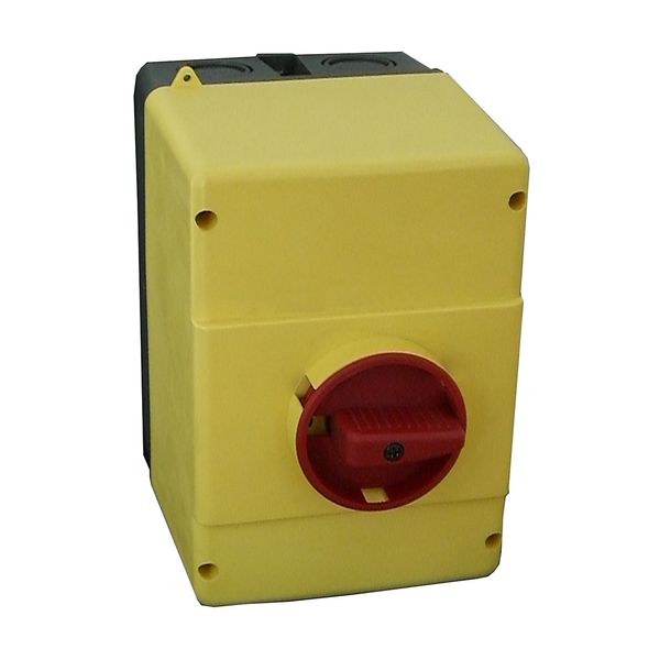 Enclosures for MPX³ 32H and 32MA - IP 65 - With yellow/red rotary handle image 1