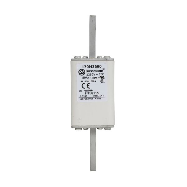 Fuse-link, high speed, 200 A, AC 1250 V, compact size 1, 45 x 45 x 156 mm, aR, IEC, UL image 4