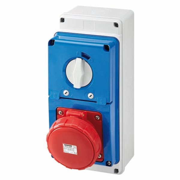 VERTICAL FIXED INTERLOCKED SOCKET OUTLET - WITH BOTTOM - WITH FUSE-HOLDER BASE - 3P+E 63A 380-415V - 50/60HZ 6H - IP67 image 2