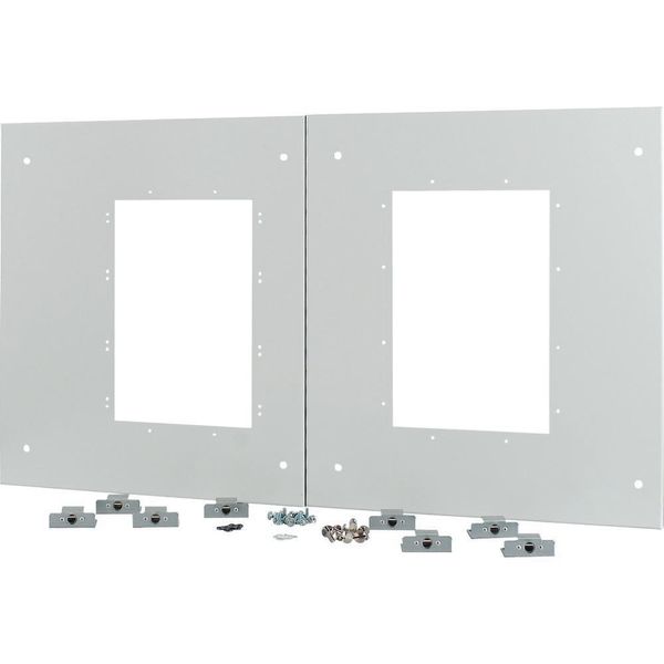 Front panel for 2x IZMX16, withdrawable, HxW=550x1000mm, grey image 2