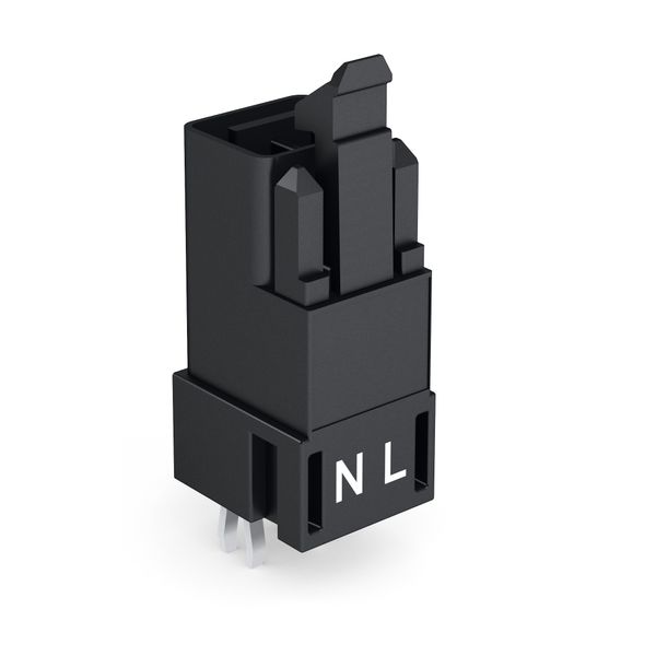 Plug for PCBs straight 2-pole black image 1