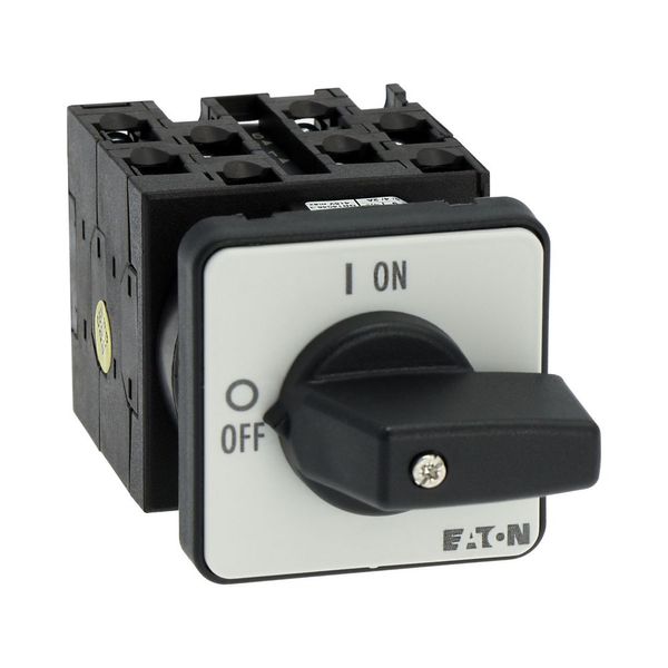 On-Off switch, T0, 20 A, flush mounting, 4 contact unit(s), 8-pole, with black thumb grip and front plate image 31