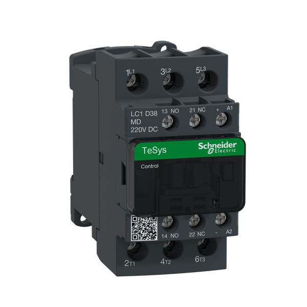 TeSys Deca contactor , 3P(3 NO) , AC-3/AC-3e , = 440V, 38 A , 220V DC standard coil image 6