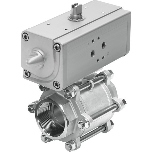 VZBA-3"-GG-63-T-22-F0710-V4V4T-PP180-R-90-C Ball valve actuator unit image 1