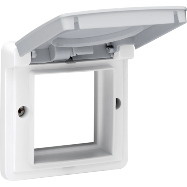 Adapter frame with hinged lid suitable for 45 x 45 mm functions in spl image 1