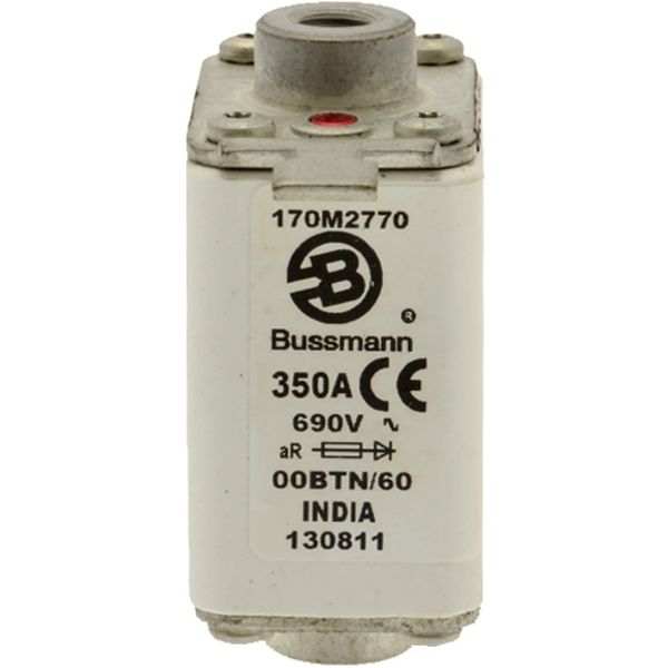 Fuse-link, high speed, 250 A, AC 690 V, size 00, 28 x 51 x 98 mm, aR, IEC image 2