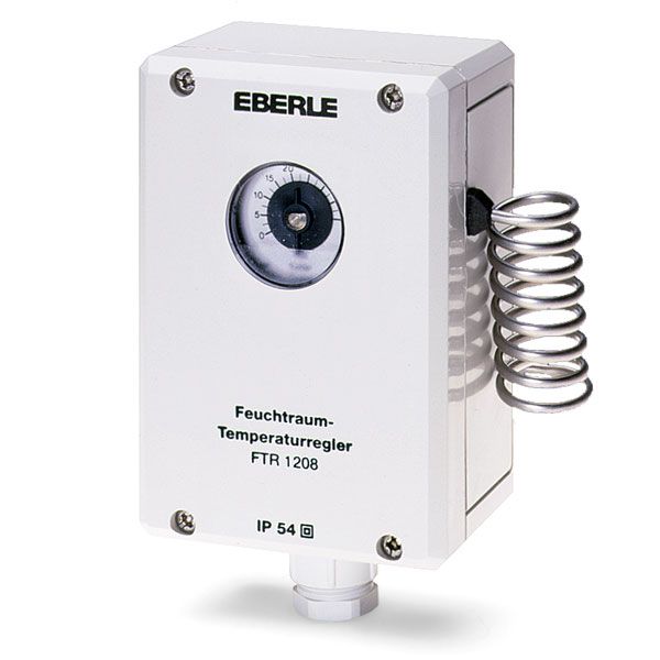 Wet room temperature controller, 0...40C, AC 230V, 1 changeover contact, 16 A, internal scale image 1