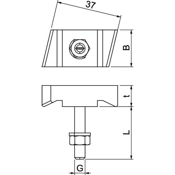 MS50HB M8x30 ZL Hook-head screw for profile rail MS5030 M8x30mm image 2