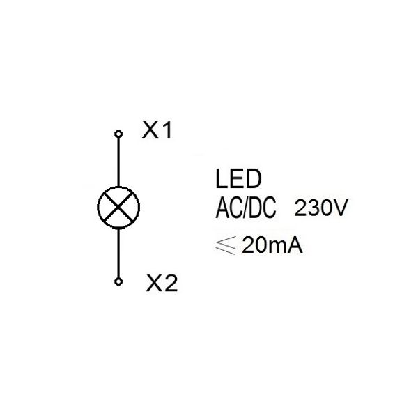 LED-indicator monobloc 230VAC/DC red image 3