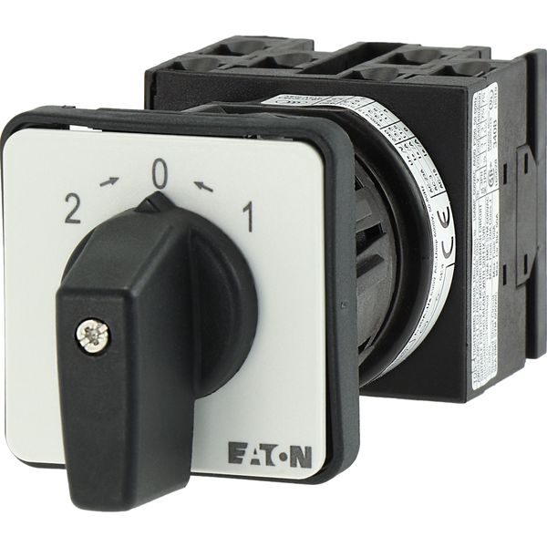 Universal control switches, T0, 20 A, center mounting, 3 contact unit(s), Contacts: 6, Spring-return from positions 1 and 2, 45 °, momentary, 2>0 image 21
