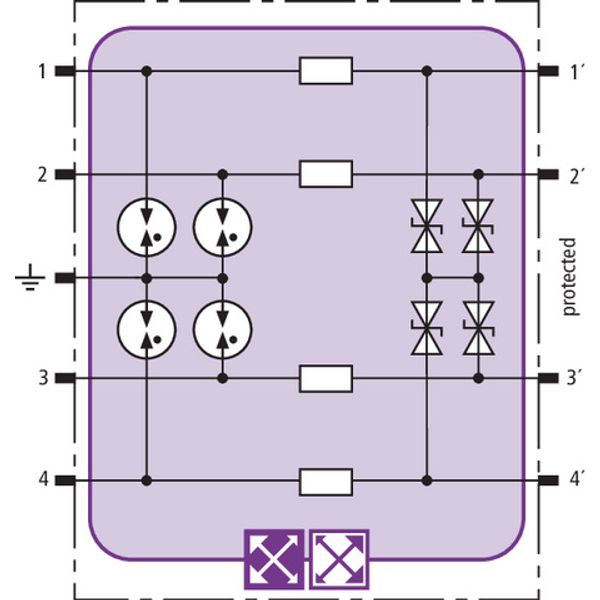 Surge arrester module for 4 single lines BLITZDUCTOR XT Ex(i) with Lif image 3