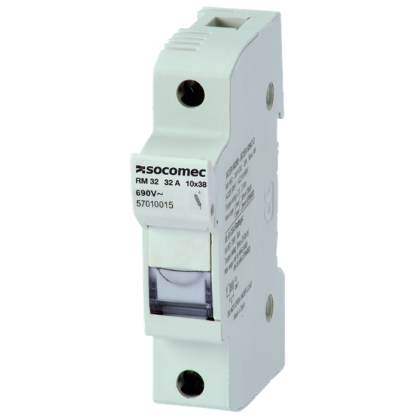 RM cylind. fuse holder without sign. aux. cont.-32A-3P-NFC-Fuse 10x38 image 1