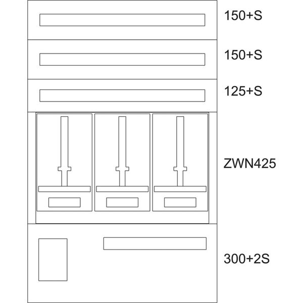 Surface-mount metering distribution board, W=800mm, H=1260, 3 meter mo image 3