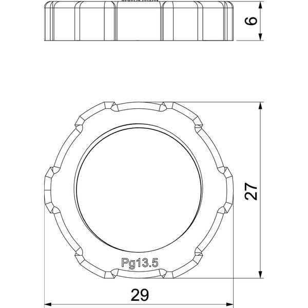 116 VDE PG13.5PA Locknut  PG13,5 image 2