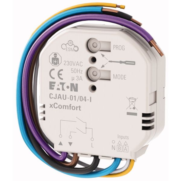 Shutter actuator flush-box mount with local input image 2