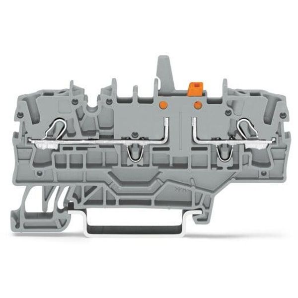 2002-1974/401-000 2-conductor disconnect/test terminal block; with mechanical interlock; with additional jumper position image 1