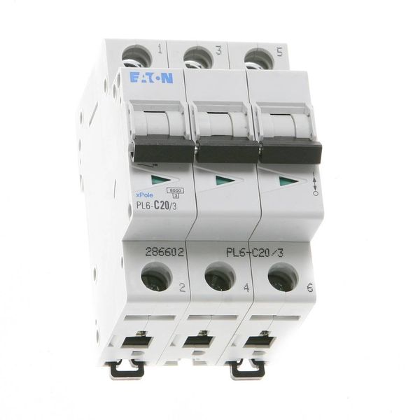 Miniature circuit breaker (MCB), 20 A, 3p, characteristic: C image 1