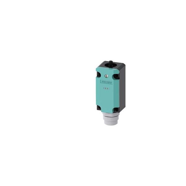 Basic switch for position switch 3SE51 Metal enclosure 40 mm according to EN 50041 with connector 6+PE according to EN 43651 with 2 LEDs, yellow/green 24 V DC 1 NO/1  3SE5115-1BA00-1AF2 image 1