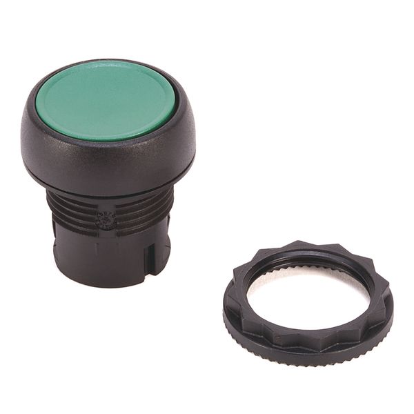 Push Button, Flush Black Head, Metal, 22.5mm, 2NO Contacts image 1