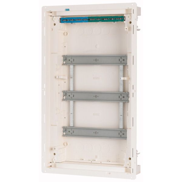 Hollow wall compact distribution board, 3-rows, flush sheet steel door image 4