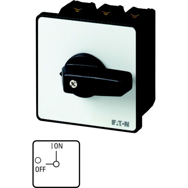 On-Off switch, P3, 100 A, flush mounting, 3 pole, with black thumb grip and front plate image 2