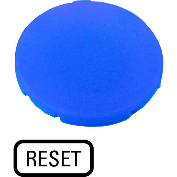 Button plate, flat blue, RESET image 2