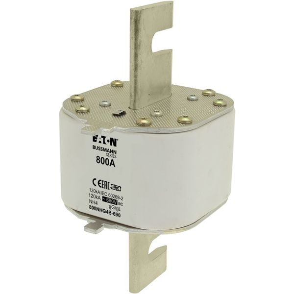 Fuse-link, LV, 630 A, AC 690 V, NH4, gL/gG, IEC, single indicator, live gripping lugs image 4