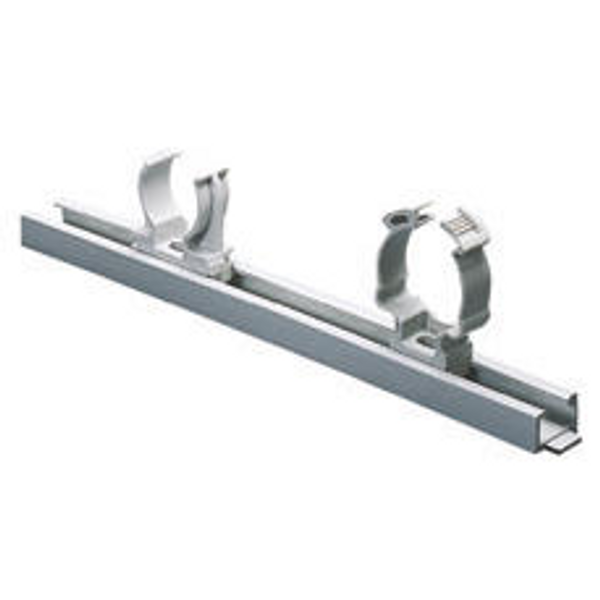 MODULAR LOCK-JOINT RAIL TO FIX SHOCKPROOF POLYMER SUPPORTS - GREY RAL7035 image 1