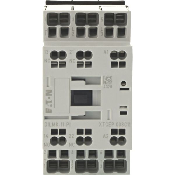 Contactor, 3 pole, 380 V 400 V 3.7 kW, 1 N/O, 1 NC, 110 V 50 Hz, 120 V 60 Hz, AC operation, Push in terminals image 5