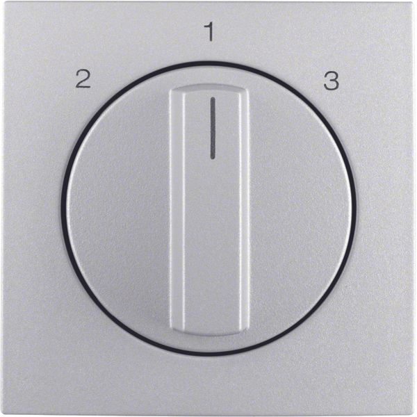 Centre plate rotary knob 3-step switch, Berker B.7, alu matt, lacquere image 1