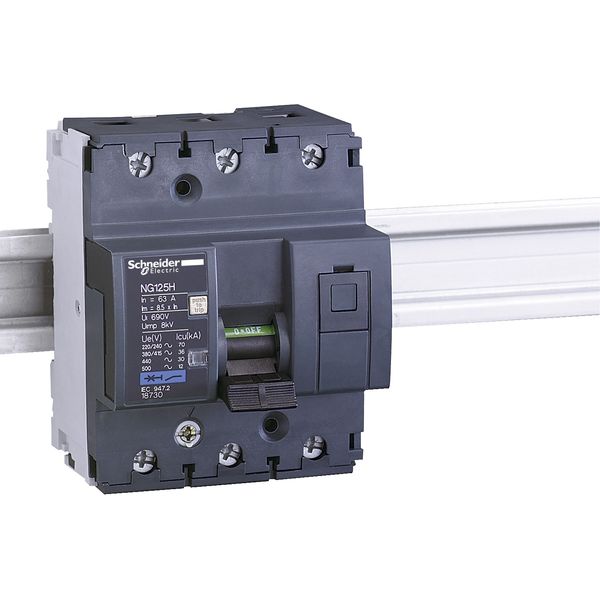 Miniature circuit-breaker, Acti9 NG125H, 3P, 80 A, C curve, 36 kA (IEC 60947-2) image 4