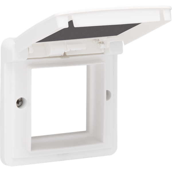 Adapter frame with hinged lid suitable for 45 x 45 mm functions in spl image 3