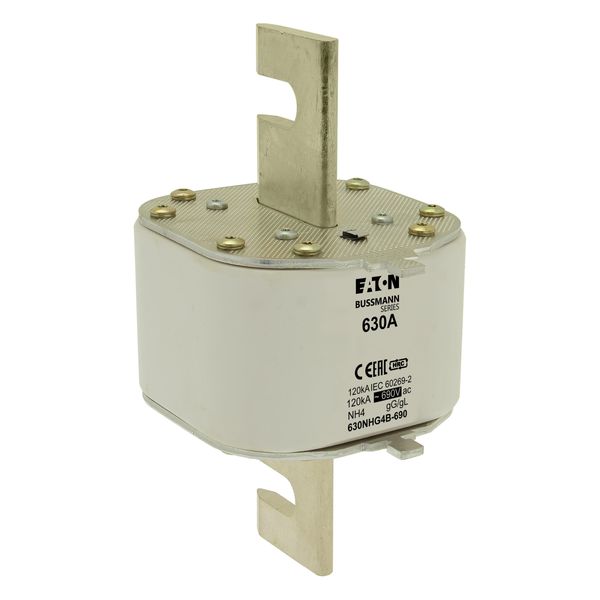 Fuse-link, LV, 630 A, AC 690 V, NH4, gL/gG, IEC, single indicator, live gripping lugs image 15
