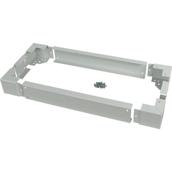 Plinth for cable connection baseframe, HxW=100x300mm, D=800mm, grey image 6