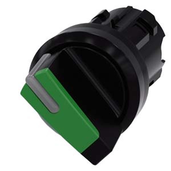 Selector switch, illuminable, 22 mm, round, plastic, green, selector switch, 3SU1002-2BF40-0AA0-Z Y10 image 2