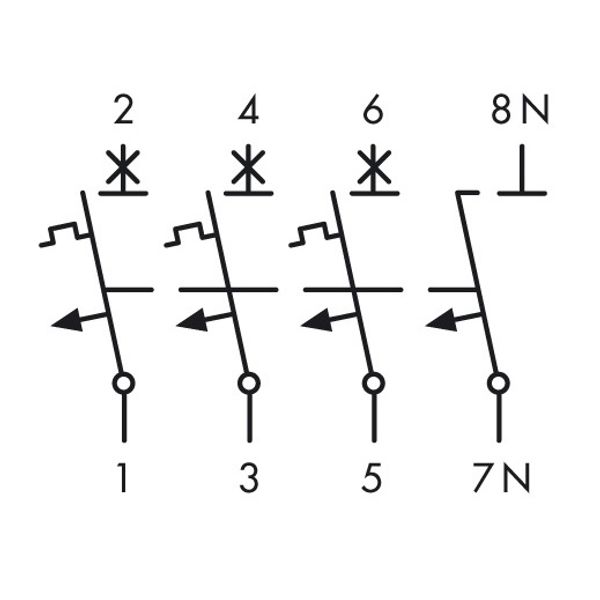 Miniature Circuit Breaker (MCB) C, 10A, 3+N, 40ø C, 6kA image 3