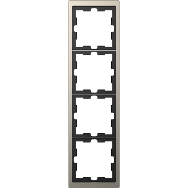 D-Life metal frame, 4-gang, nickel metallic image 2