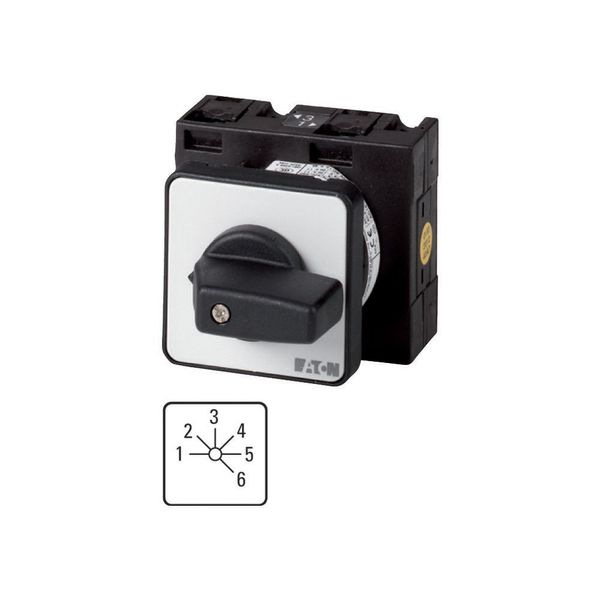 Step switches, T3, 32 A, flush mounting, 3 contact unit(s), Contacts: 6, 45 °, maintained, Without 0 (Off) position, 1-6, Design number 8233 image 1